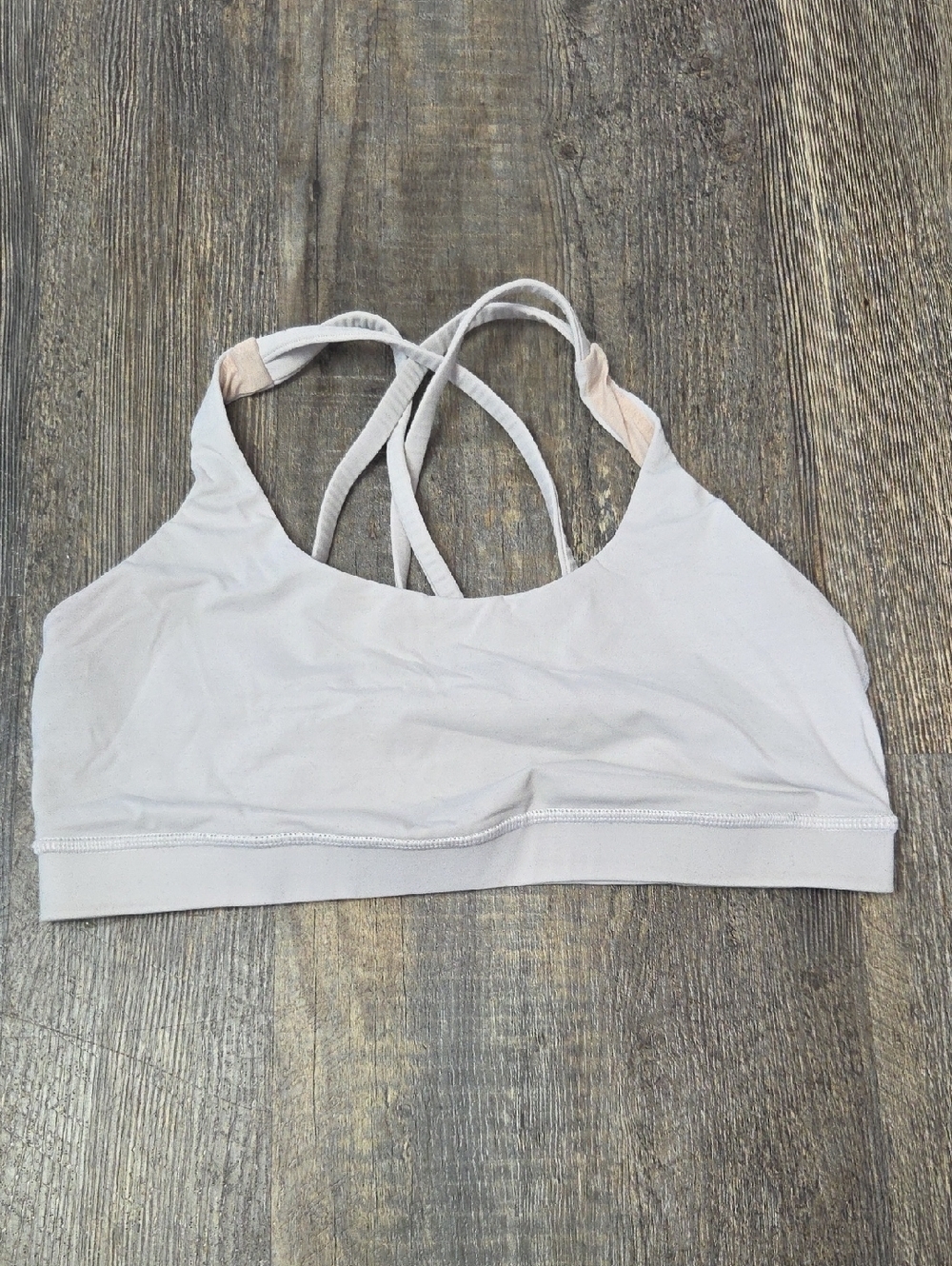lululemon athletica Light Gray Strappy Sports Bra Size 10